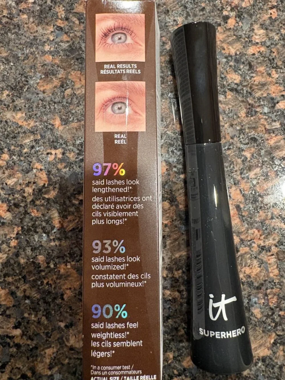 It Cosmetics Superhero Elastic Stretch Volumizing Mascara 0.30oz - BROWN, NEW